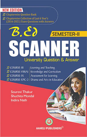 BEd Scanner 2nd Semester By Aaheli Publisher