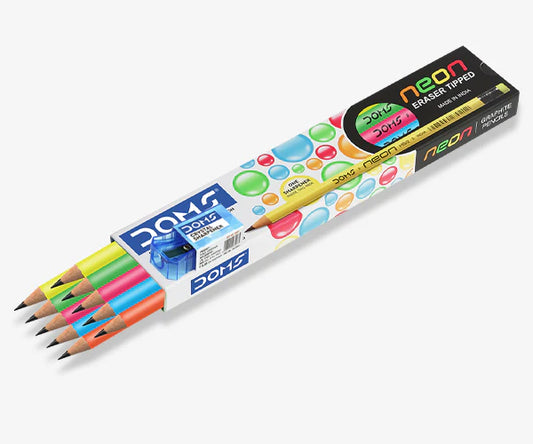 DOMS Neon Rubber Tipped Pencil - Pack of 10